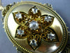 ANTIQUE LARGE 1.0CT ROSE CUT DIAMONDS 14KT YELLOW GOLD VICTORIAN PENDANT #26184