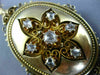 ANTIQUE LARGE 1.0CT ROSE CUT DIAMONDS 14KT YELLOW GOLD VICTORIAN PENDANT #26184