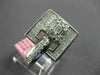 ESTATE LARGE 1.20CT DIAMOND 18KT WHITE GOLD 3D ROUND & BAGUETTE BELT SQUARE RING