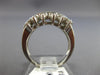 ANTIQUE WIDE .38CT DIAMOND 14KT WHITE GOLD DOUBLE ROW ANNIVERSARY RING #18803