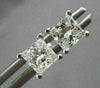 ESTATE 1.0CT PRINCESS CUT DIAMOND 14K WHITE GOLD 3D CLASSIC STUD EARRINGS #15550