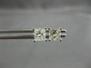 ESTATE 1.0CT PRINCESS CUT DIAMOND 14K WHITE GOLD 3D CLASSIC STUD EARRINGS #15550