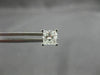 ESTATE 1.0CT PRINCESS CUT DIAMOND 14K WHITE GOLD 3D CLASSIC STUD EARRINGS #15550
