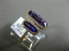 1.74CT DIAMOND & AAA AMETHYST 14KT ROSE GOLD 3D RECTANGULAR DOUBLE HALO FUN RING
