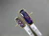 1.74CT DIAMOND & AAA AMETHYST 14KT ROSE GOLD 3D RECTANGULAR DOUBLE HALO FUN RING