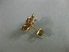 .54CT DIAMOND & AAA PINK SAPPHIRE 14KT BLACK & ROSE GOLD 3D FLOWER STUD EARRINGS