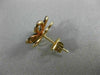 .54CT DIAMOND & AAA PINK SAPPHIRE 14KT BLACK & ROSE GOLD 3D FLOWER STUD EARRINGS