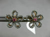.54CT DIAMOND & AAA PINK SAPPHIRE 14KT BLACK & ROSE GOLD 3D FLOWER STUD EARRINGS