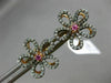 .54CT DIAMOND & AAA PINK SAPPHIRE 14KT BLACK & ROSE GOLD 3D FLOWER STUD EARRINGS