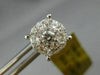 ESTATE LARGE 1.38CT DIAMOND 18K WHITE GOLD FLOWER HEART SHAPE LOVE STUD EARRINGS