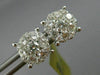 ESTATE LARGE 1.38CT DIAMOND 18K WHITE GOLD FLOWER HEART SHAPE LOVE STUD EARRINGS