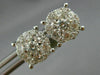 ESTATE LARGE 1.38CT DIAMOND 18K WHITE GOLD FLOWER HEART SHAPE LOVE STUD EARRINGS
