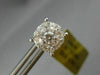 ESTATE LARGE 1.38CT DIAMOND 18K WHITE GOLD FLOWER HEART SHAPE LOVE STUD EARRINGS