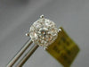 ESTATE LARGE 1.38CT DIAMOND 18K WHITE GOLD FLOWER HEART SHAPE LOVE STUD EARRINGS