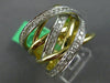 ESTATE EXTRA LARGE 1.11CT DIAMOND 18KT 2 TONE GOLD CRISS CROSS ANNIVERSARY RING