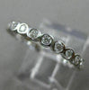 ESTATE .46CT DIAMOND 14KT WHITE GOLD 3D BEZEL ETERNITY WEDDING ANNIVERSARY RING