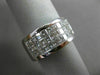 ESTATE WIDE 1.96CT PRINCESS DIAMOND 14K WHITE GOLD 3D INVISIBLE ANNIVERSARY RING