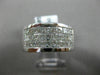 ESTATE WIDE 1.96CT PRINCESS DIAMOND 14K WHITE GOLD 3D INVISIBLE ANNIVERSARY RING
