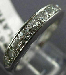 ANTIQUE .50CT OLD MINE DIAMOND PLATINUM CLASSIC WEDDING ANNIVERSARY RING #6142