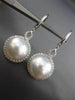 ESTATE LARGE .90CT DIAMOND & AAA SOUTH SEA PEARL 18K WHITE GOLD HANGING EARRINGS