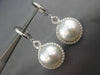 ESTATE LARGE .90CT DIAMOND & AAA SOUTH SEA PEARL 18K WHITE GOLD HANGING EARRINGS