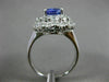 LARGE 3.18CT DIAMOND & AAA OVAL TANZANITE 14K WHITE GOLD FLOWER ANNIVERSARY RING