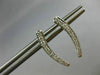 ESTATE .22CT DIAMOND 14KT WHITE GOLD 3D CLASSIC JOURNEY HANGING STUD EARRINGS
