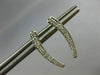 ESTATE .22CT DIAMOND 14KT WHITE GOLD 3D CLASSIC JOURNEY HANGING STUD EARRINGS