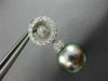 LARGE .91CT DIAMOND & AAA TAHITIAN PEARL 18KT WHITE GOLD CIRCLE OF LIFE EARRINGS