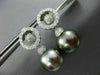 LARGE .91CT DIAMOND & AAA TAHITIAN PEARL 18KT WHITE GOLD CIRCLE OF LIFE EARRINGS