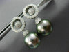 LARGE .91CT DIAMOND & AAA TAHITIAN PEARL 18KT WHITE GOLD CIRCLE OF LIFE EARRINGS