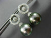 LARGE .91CT DIAMOND & AAA TAHITIAN PEARL 18KT WHITE GOLD CIRCLE OF LIFE EARRINGS