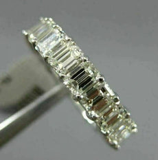 ESTATE 3.98CT DIAMOND 14KT WHITE GOLD CLASSIC ETERNITY WEDDING ANNIVERSARY RING