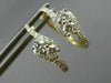 ESTATE .61CT DIAMOND 14KT YELLOW GOLD 3D TWO STONE LOVE CLASSIC HUGGIE EARRINGS