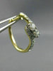 ESTATE .61CT DIAMOND 14KT YELLOW GOLD 3D TWO STONE LOVE CLASSIC HUGGIE EARRINGS