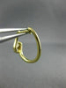 ESTATE .61CT DIAMOND 14KT YELLOW GOLD 3D TWO STONE LOVE CLASSIC HUGGIE EARRINGS