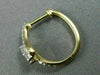 ESTATE .61CT DIAMOND 14KT YELLOW GOLD 3D TWO STONE LOVE CLASSIC HUGGIE EARRINGS