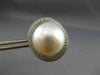 ESTATE LARGE 1.15CT DIAMOND & AAA SOUTH SEA PEARL 18KT WHITE GOLD STUD EARRINGS