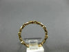 ESTATE .12CT DIAMOND 14KT ROSE GOLD ETOILE BEZEL LEAF ETERNITY ANNIVERSARY RING