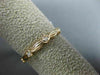 ESTATE .12CT DIAMOND 14KT ROSE GOLD ETOILE BEZEL LEAF ETERNITY ANNIVERSARY RING