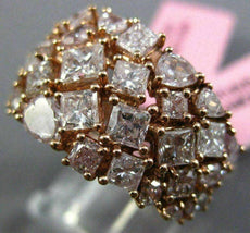 ESTATE LARGE 4.29CT PINK DIAMOND 18KT ROSE GOLD 3D MULTI SHAPE ANNIVERSARY RING