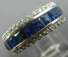 WIDE 5.51CT DIAMOND & AAA SAPPHIRE 14KT WHITE GOLD 3D ETERNITY ANNIVERSARY RING