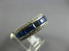 WIDE 5.51CT DIAMOND & AAA SAPPHIRE 14KT WHITE GOLD 3D ETERNITY ANNIVERSARY RING