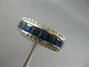 WIDE 5.51CT DIAMOND & AAA SAPPHIRE 14KT WHITE GOLD 3D ETERNITY ANNIVERSARY RING