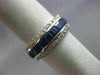 WIDE 5.51CT DIAMOND & AAA SAPPHIRE 14KT WHITE GOLD 3D ETERNITY ANNIVERSARY RING