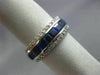 WIDE 5.51CT DIAMOND & AAA SAPPHIRE 14KT WHITE GOLD 3D ETERNITY ANNIVERSARY RING