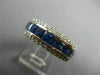 WIDE 5.51CT DIAMOND & AAA SAPPHIRE 14KT WHITE GOLD 3D ETERNITY ANNIVERSARY RING