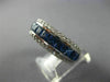 WIDE 5.51CT DIAMOND & AAA SAPPHIRE 14KT WHITE GOLD 3D ETERNITY ANNIVERSARY RING