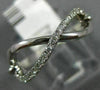 ESTATE .12CT ROUND DIAMOND 14KT WHITE GOLD 3D INFINITY FRIENDSHIP OPEN LOVE RING