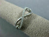 ESTATE .12CT ROUND DIAMOND 14KT WHITE GOLD 3D INFINITY FRIENDSHIP OPEN LOVE RING
